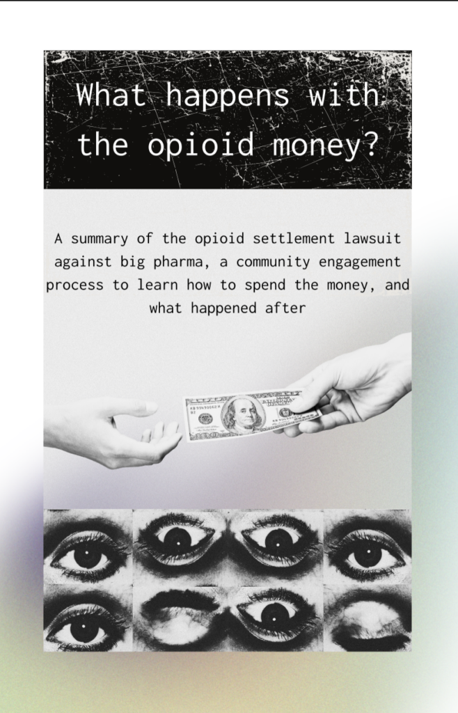 Opioid Settlement Project zine cover